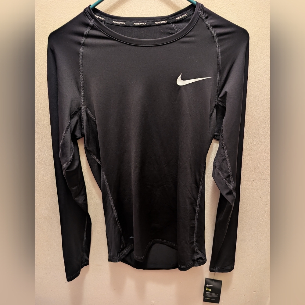 Nike Pro Black Performance Long Sleeve Training Shirt